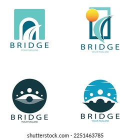 Bridge logo vector icon illustration design template