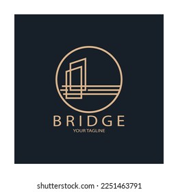 Bridge logo vector icon illustration design template