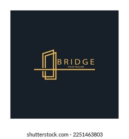 Bridge logo vector icon illustration design template