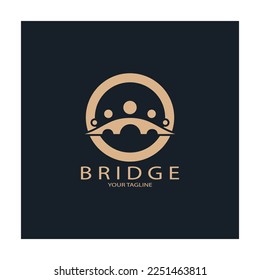 Bridge logo vector icon illustration design template