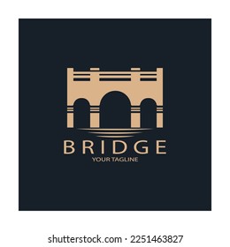 Bridge logo vector icon illustration design template