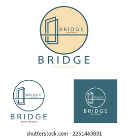 Bridge logo vector icon illustration design template