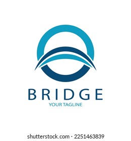 Bridge logo vector icon illustration design template