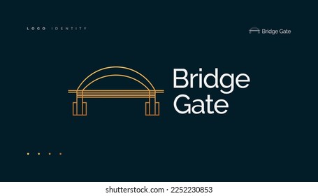 Bridge logo vector icon illustration