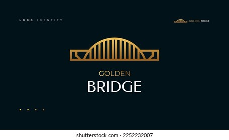 Bridge logo vector icon illustration with modern concept