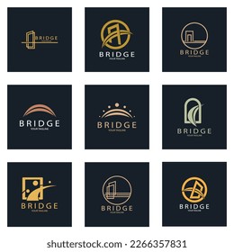 Bridge logo vector icon illustration design template