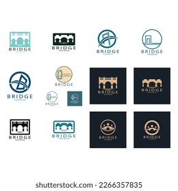Plantilla de diseño de ilustración de icono del logotipo del puente