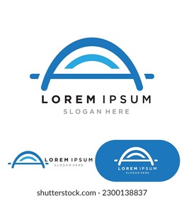 Bridge logo vector icon illustration design template