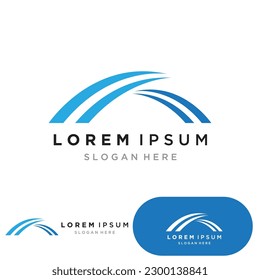 Plantilla de diseño de ilustración de icono del logotipo del puente