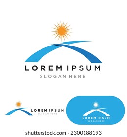 Plantilla de diseño de ilustración de icono del logotipo del puente