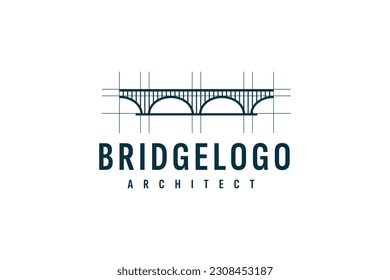 ilustración de icono del vector del logotipo del puente