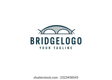 Bridge logo vector icon illustration