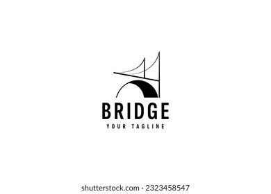 Bridge logo vector icon illustration