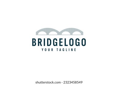 Bridge logo vector icon illustration