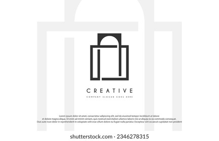 ilustración de icono del vector del logotipo del puente