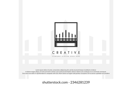 bridge logo vector icon illustration