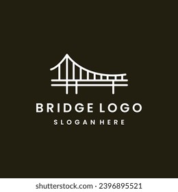 bridge logo vector icon illustration line outline design