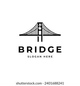 Bridge logo vector icon illustration