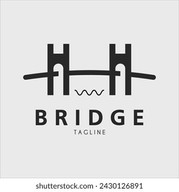 diseño de ilustración vectorial de logotipo de puente