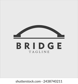 diseño de ilustración vectorial de logotipo de puente