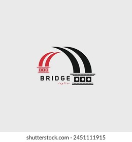bridge logo vector illustration design