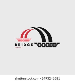 diseño de Ilustración vectorial de logotipo de puente