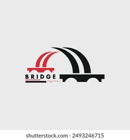 Brückenlogo Vektorillustration Design