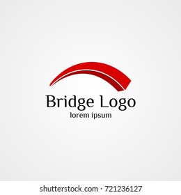 bridge logo vector illustration template. connection concept