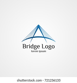 bridge logo vector illustration template. connection concept