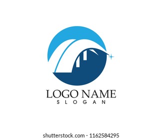 Bridge logo vector template