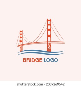 Bridge logo vector. Bridge template.