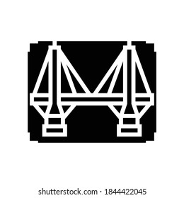 bridge modeling glyph icon vector. bridge modeling sign. isolated contour symbol black illustration