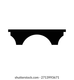 Bridge modern beam structure silhouette vector