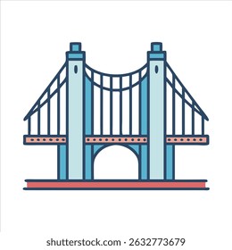  bridge object icon modern design concept isolated