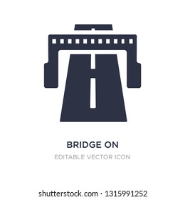 bridge on avenue perspective icon on white background. Simple element illustration from General concept. bridge on avenue perspective icon symbol design.
