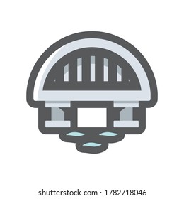 Brücke über den Fluss Vektorsymbol - Cartoon-Illustration