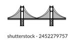  bridge over the river - vector illustration