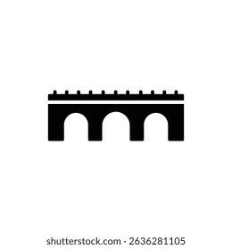 Bridge over road with arches supporting traffic and transportation