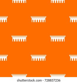 Bridge pattern repeat seamless in orange color for any design. Vector geometric illustration