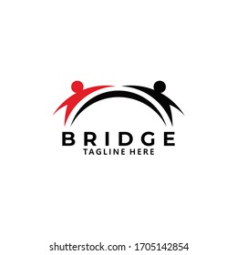 bridge people logo icon vector isolated