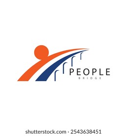 ilustração do vetor do ícone de logotipo do bridge people