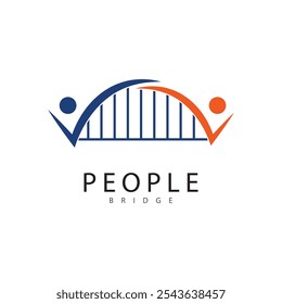Ilustración vectorial del icono del logotipo de Bridge People