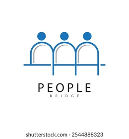 Ilustración vectorial del icono del logotipo de Bridge People