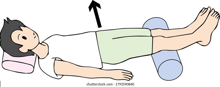 Bridge with pole in supine position
