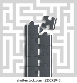 Bridge of puzzles through the maze