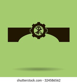 bridge repair, vector icon