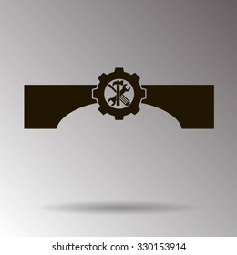 bridge repair, vector icon
