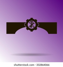bridge repair, vector icon