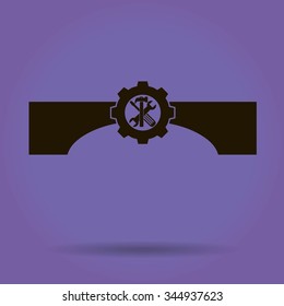 bridge repair, vector icon