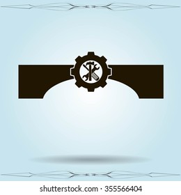 bridge repair, vector icon
